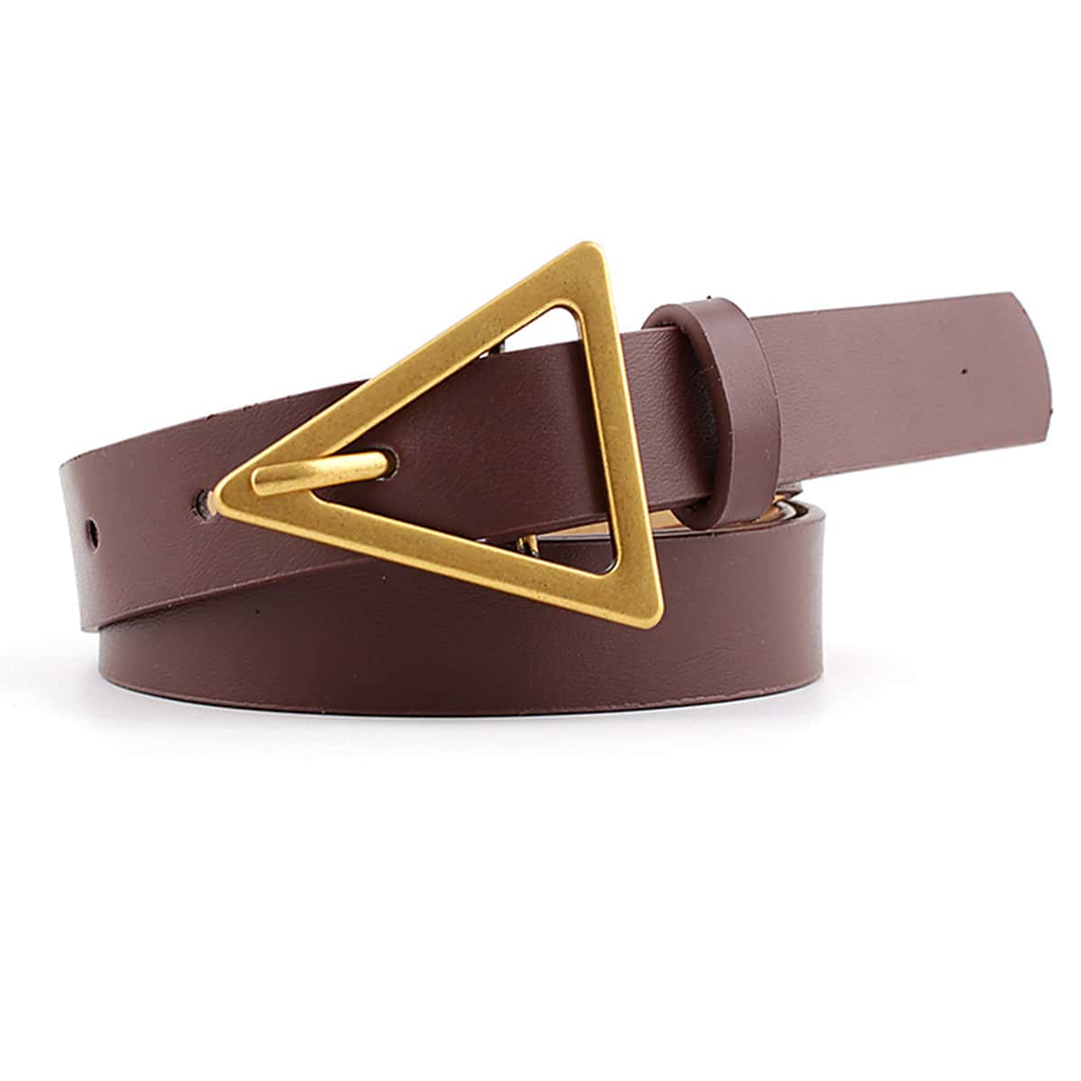

Triangle Buckle Belt, Brown