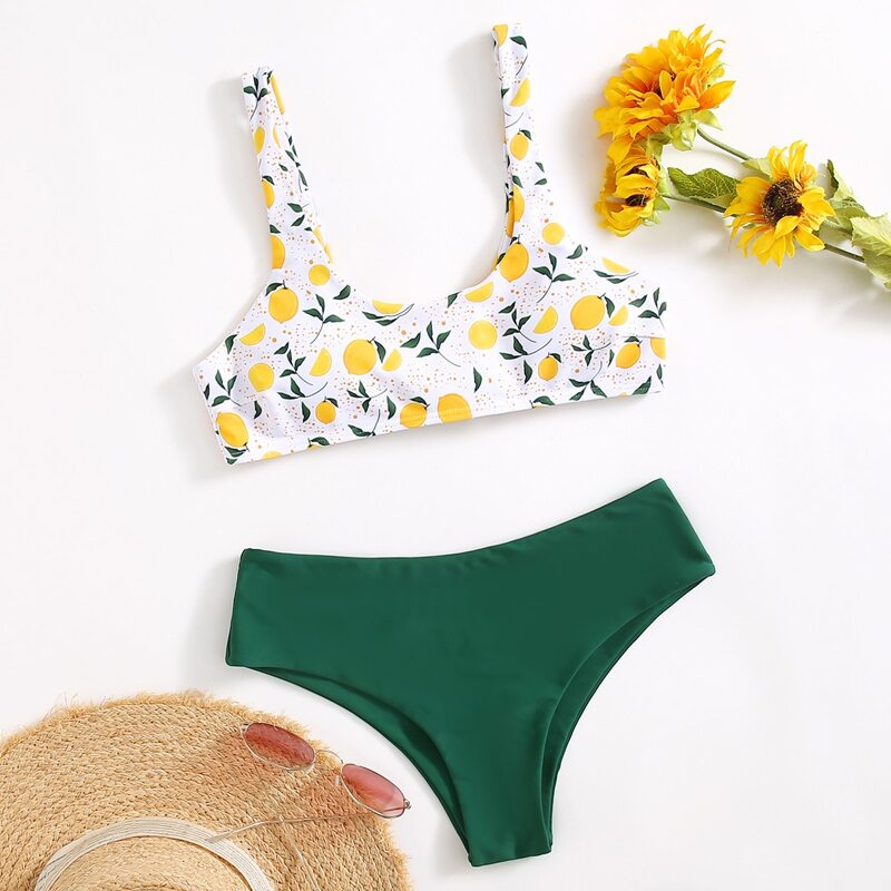 

Fruit Tie Back Bikini Swimsuit, Multicolor