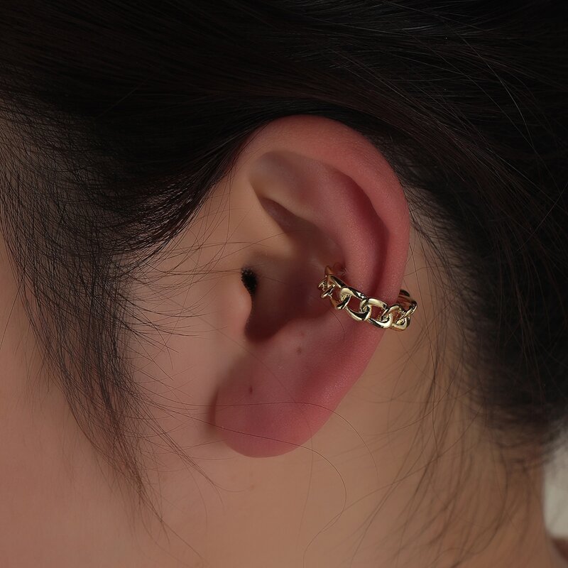 

1pc Chain Ear Cuff, Gold
