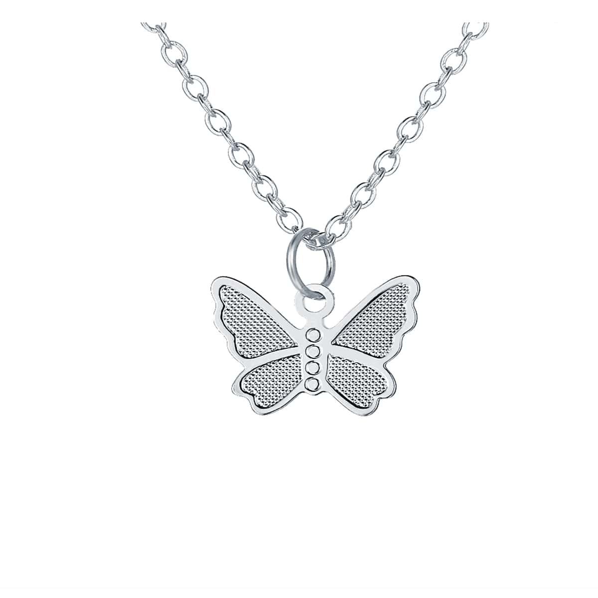 

Butterfly Chain Choker, Silver
