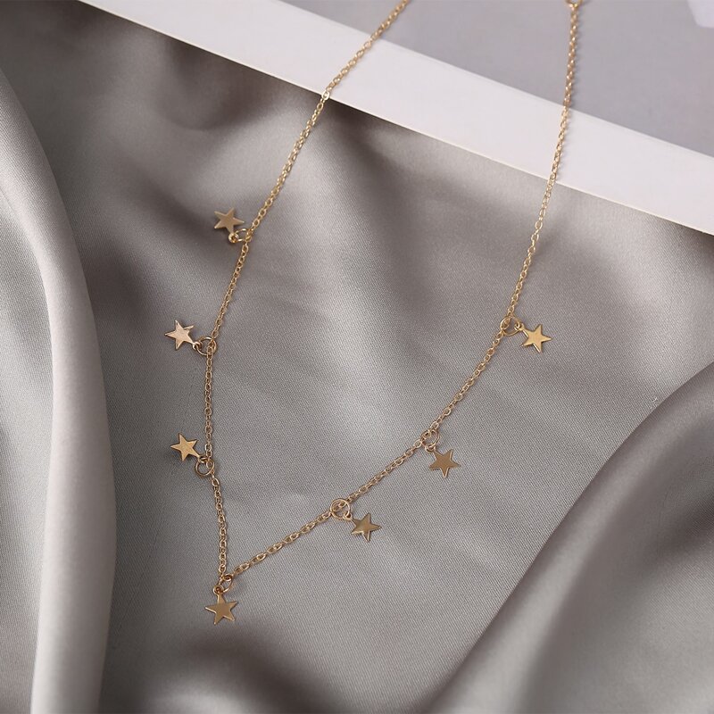 

Star Chain Choker, Gold