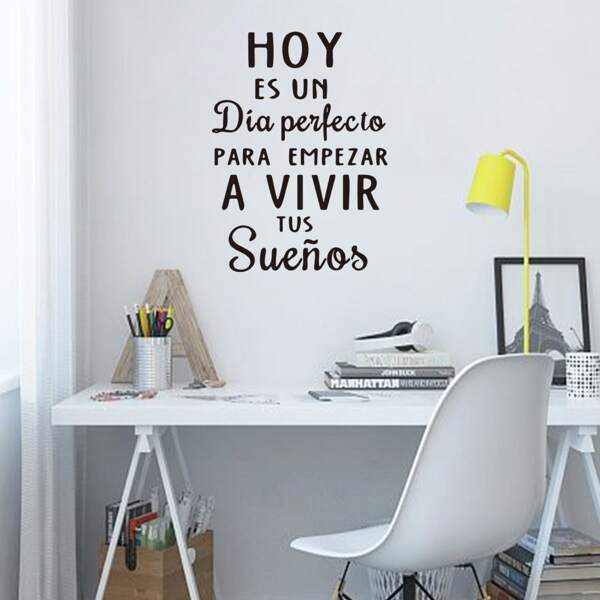 

Slogan Graphic Wall Sticker, Black
