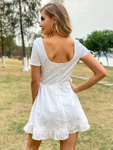 Eilly Bazar Vestido Nudo Liso Bohemio - Blanco - Ver 2