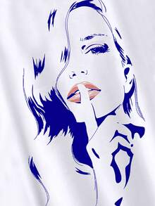 Camiseta con estampado de figura - Blanco - Ver 4