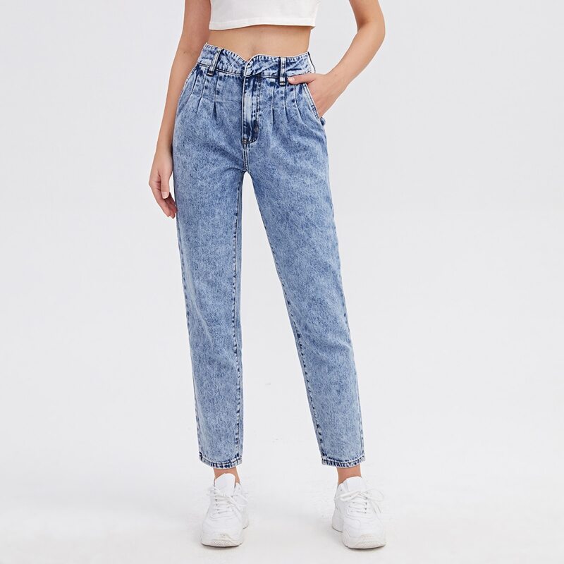 

Light Wash High Waist Jeans