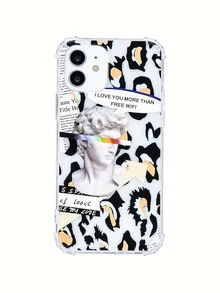 Funda compatible con iphone con patrón de estatua - Multicolor - Ver 1