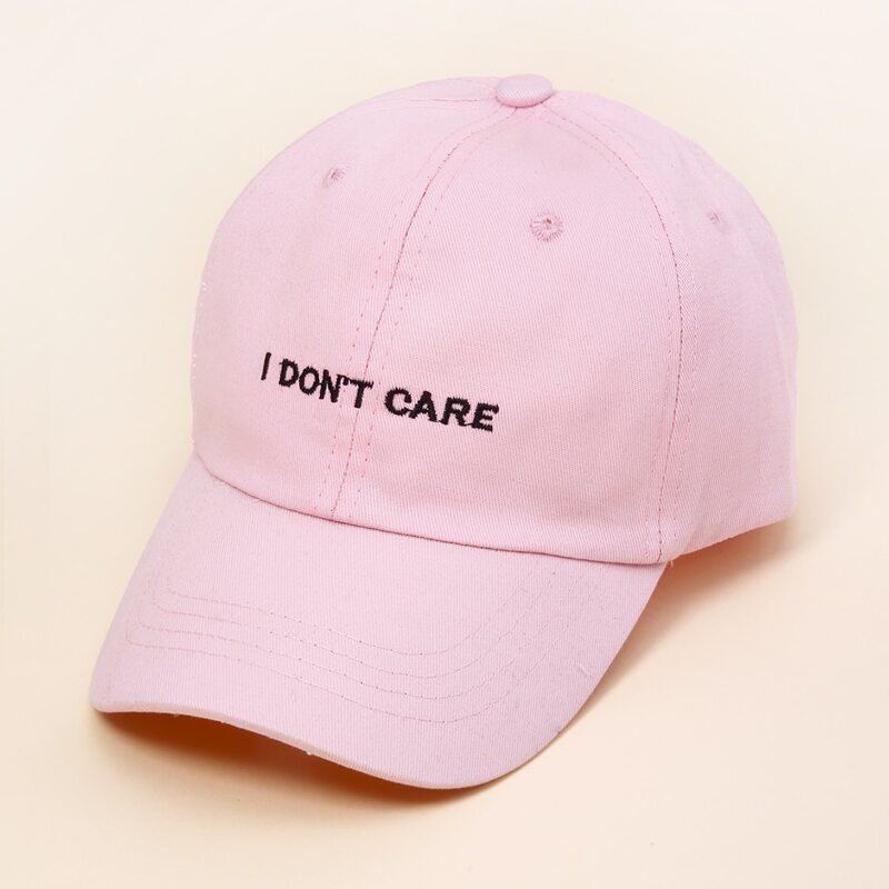 

Letter Embroidery Baseball Cap, Pink