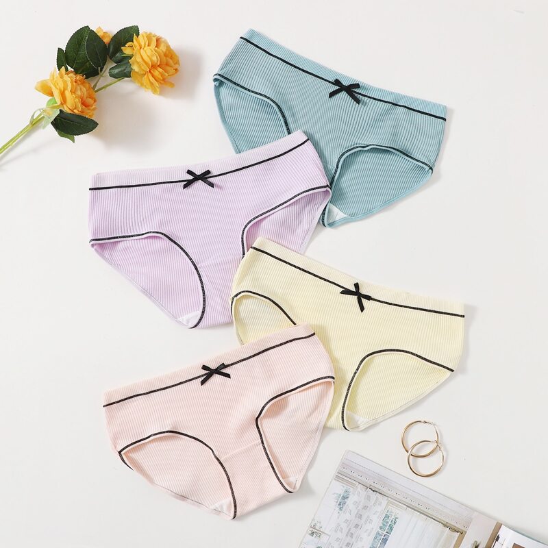

4pack Bow Panty Set, Multicolor