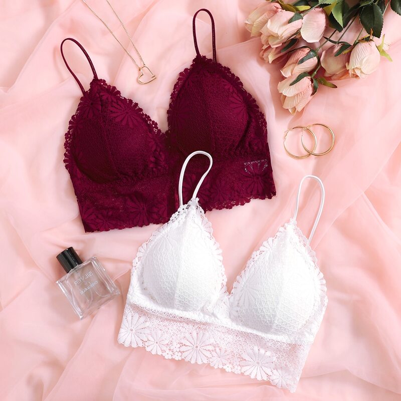 

2pack Lace Bralette Set, Multicolor
