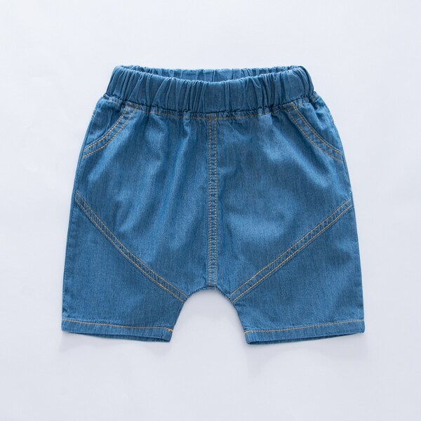 

Toddler Boys Elastic Waist Solid Denim Shorts, Medium wash