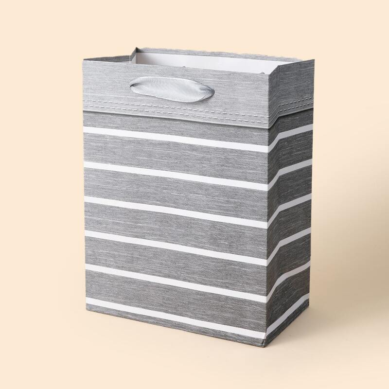 

1pc Striped Paper Gift Bag, Multicolor