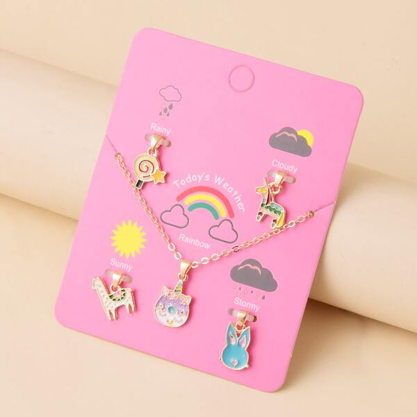 

Unicorn Decor Detachable Necklace, Multicolor