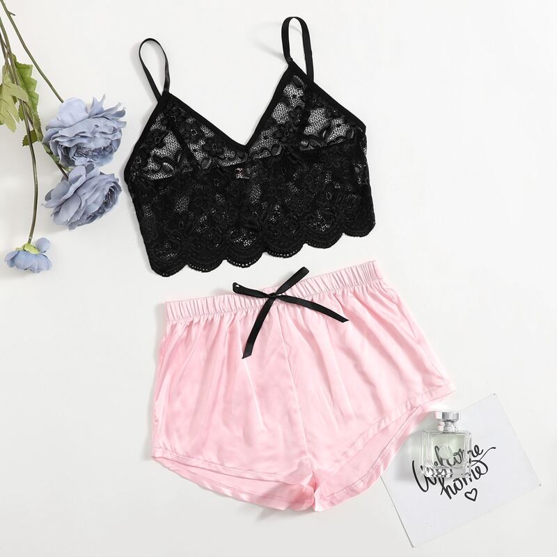 

Lace Bow lingerie Set, Multicolor