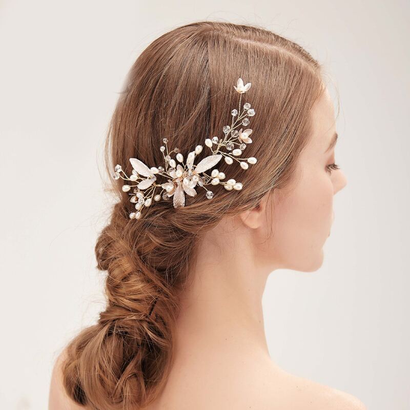 

Crystal Decor Hair Comb, Gold