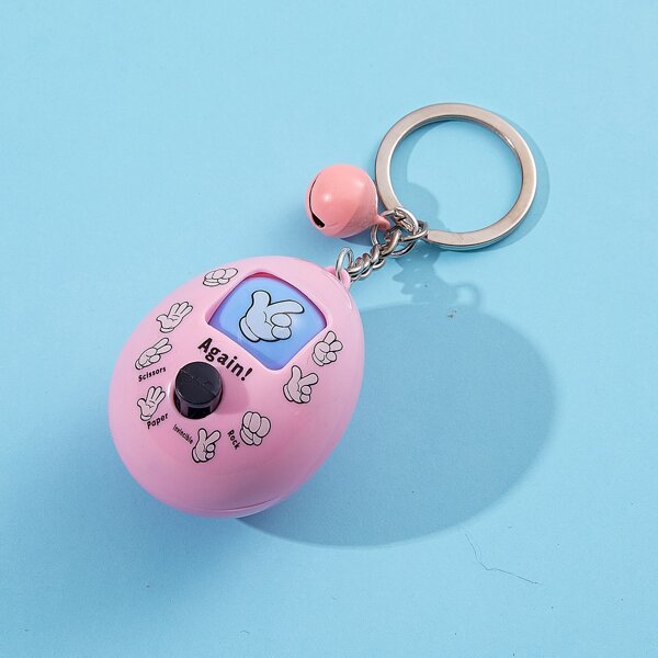 

Cartoon Charm Keychain, Pink