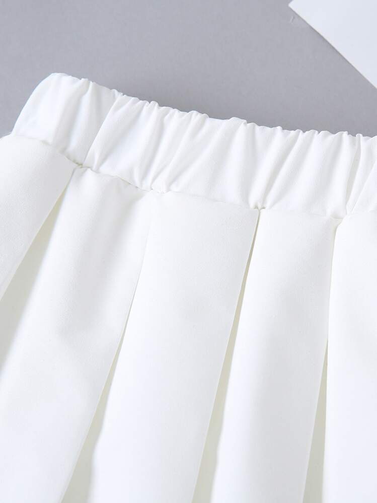 Ragazzine Gonna plissettata con vita elastica - Bianco - Visualizzare 3