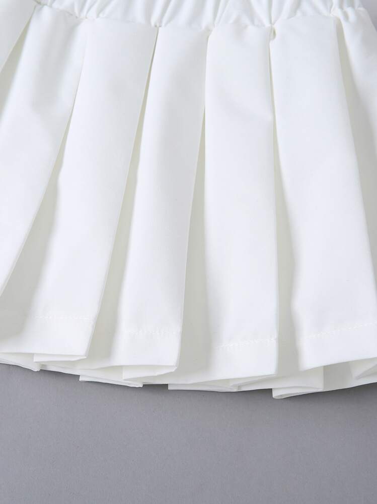 Ragazzine Gonna plissettata con vita elastica - Bianco - Visualizzare 4