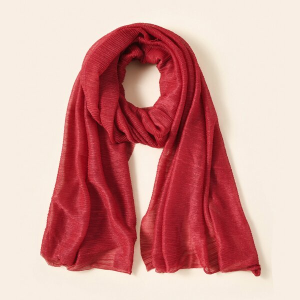 

Minimalist Solid Scarf, Red