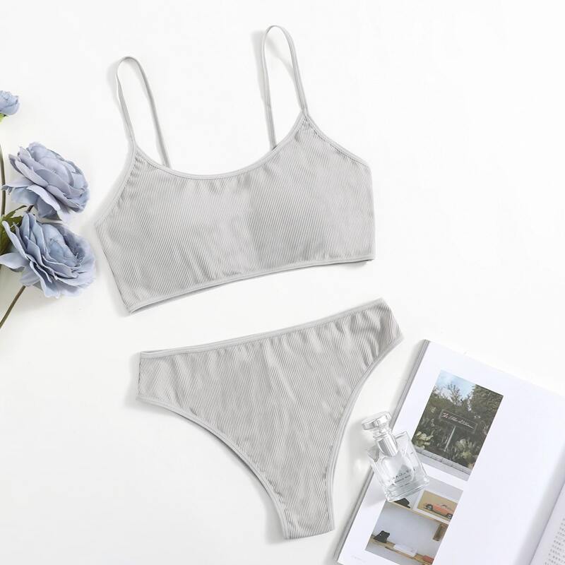

Solid Lingerie Set, Light grey