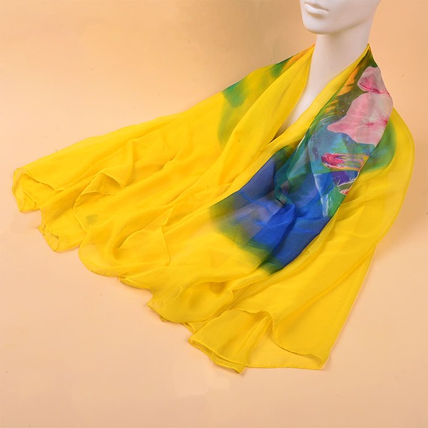 

Flower Pattern Scarf, Yellow