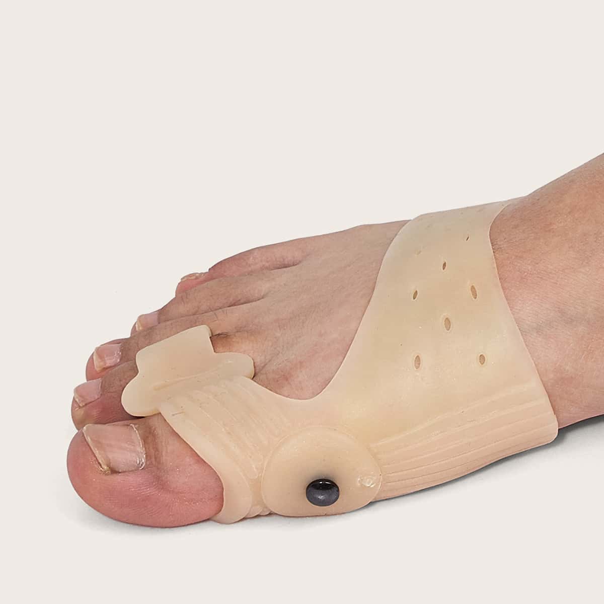 

1pair Silicone Toe Corrector, Beige