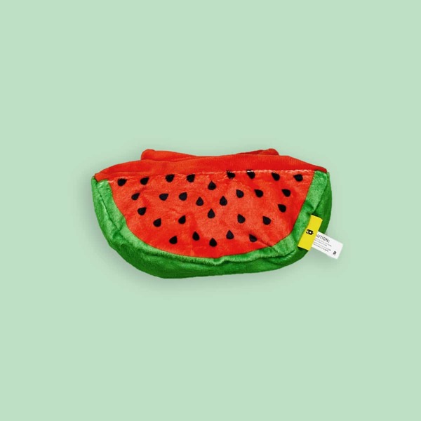 

1set Watermelon & Ball Shaped Pet Plush Toy, Red