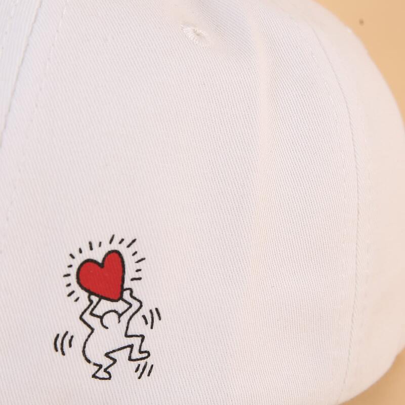 

Letter Pattern Baseball Cap, White