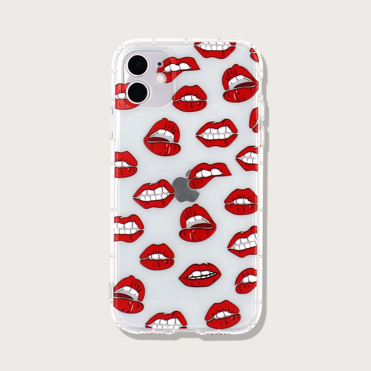 

Lips Clear iPhone Case, Red