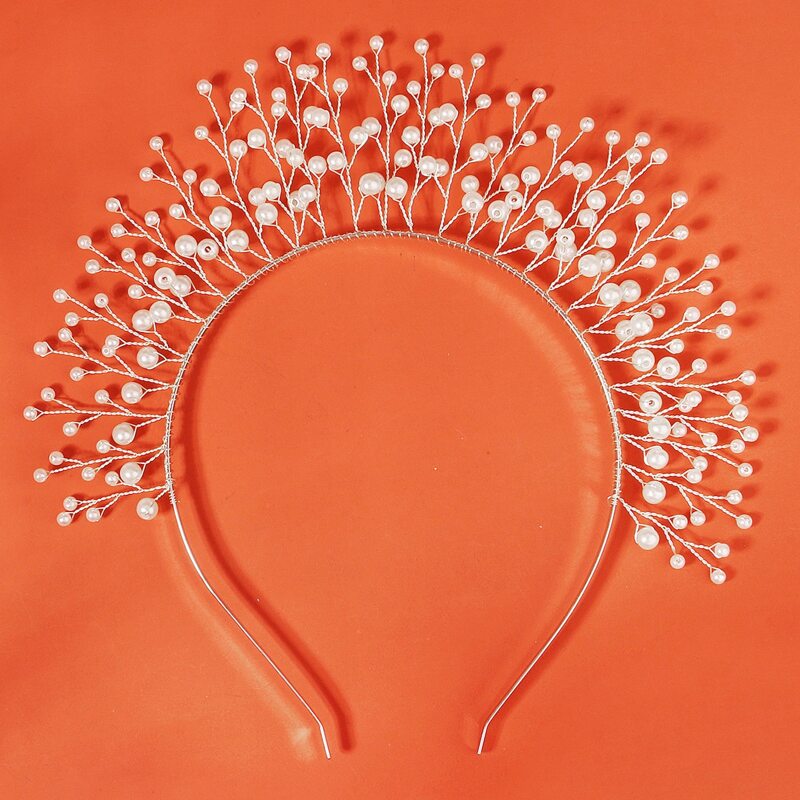 

Faux Pearl Decor Hair Hoop, Silver