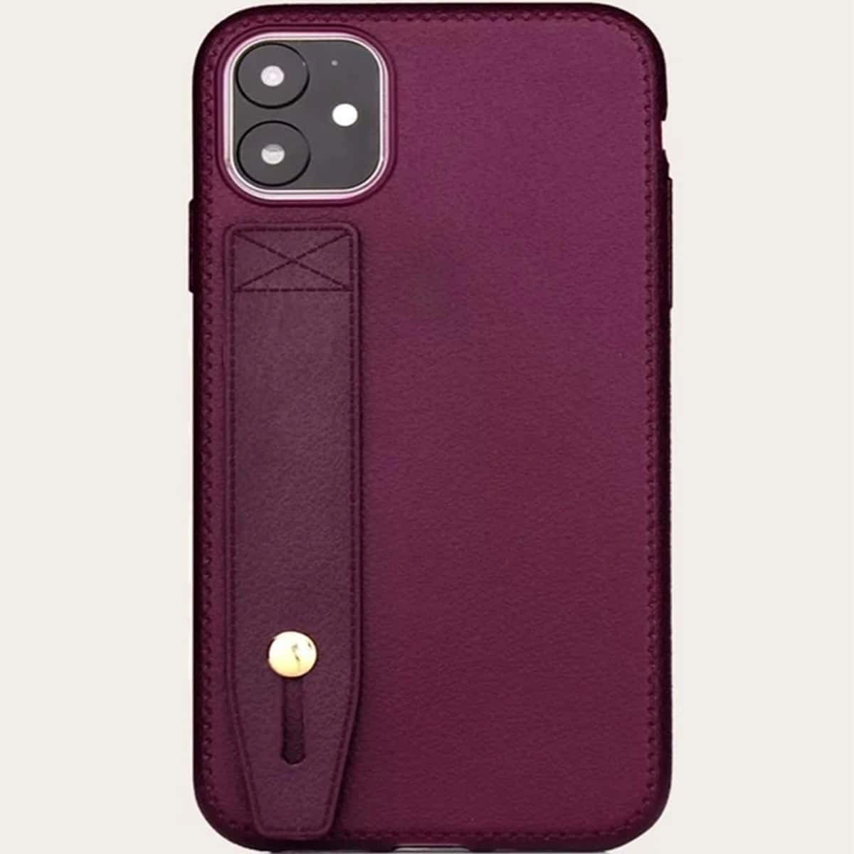 

Solid Hand Strap iPhone Case, Purple