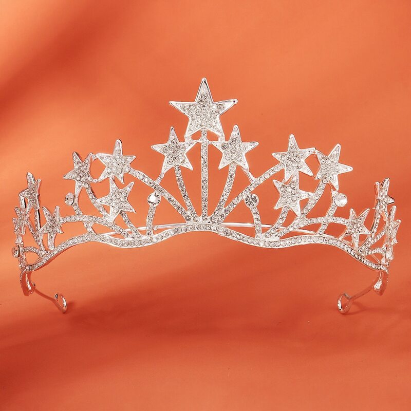 

Crown Design Rhinestone Hair Accessory, Silver