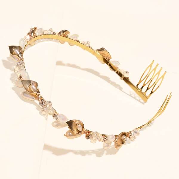 

Rhinestone Decor Hair Accessory, Gold