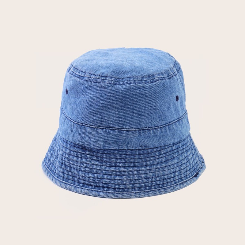 

Plain Denim Bucket Hat, Blue