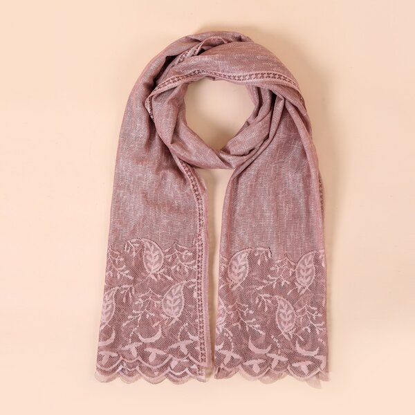 

Leaf Detail Scarf, Dusty pink