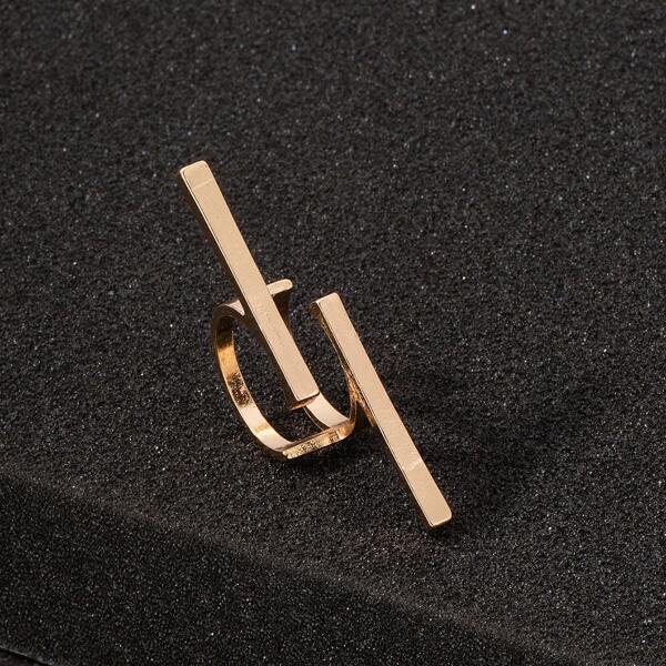 

Men Geo Decor Ring, Gold
