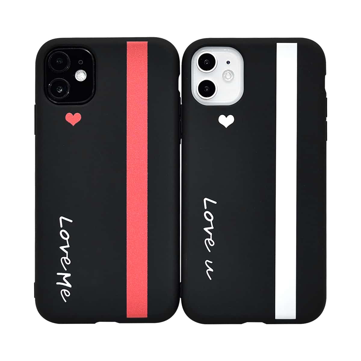 

2pcs Heart Couple iPhone Case, Multicolor