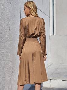 Đầm Trọn gói màu trơn Thanh lịch - Màu nâu  Mocha - Xem 2