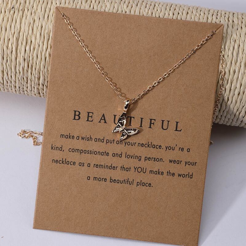 

Butterfly Decor Necklace, Gold
