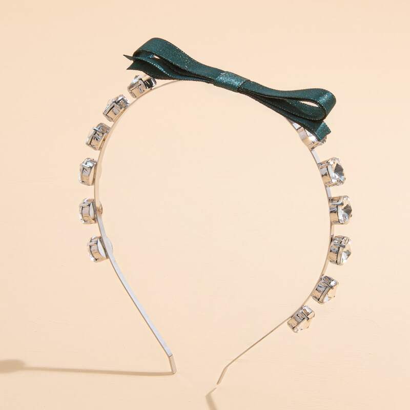 

Rhinestone Decor Hair Hoop, Dark green