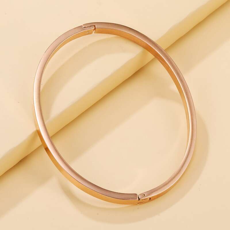 

Minimalist Solid Bracelet, Rose gold