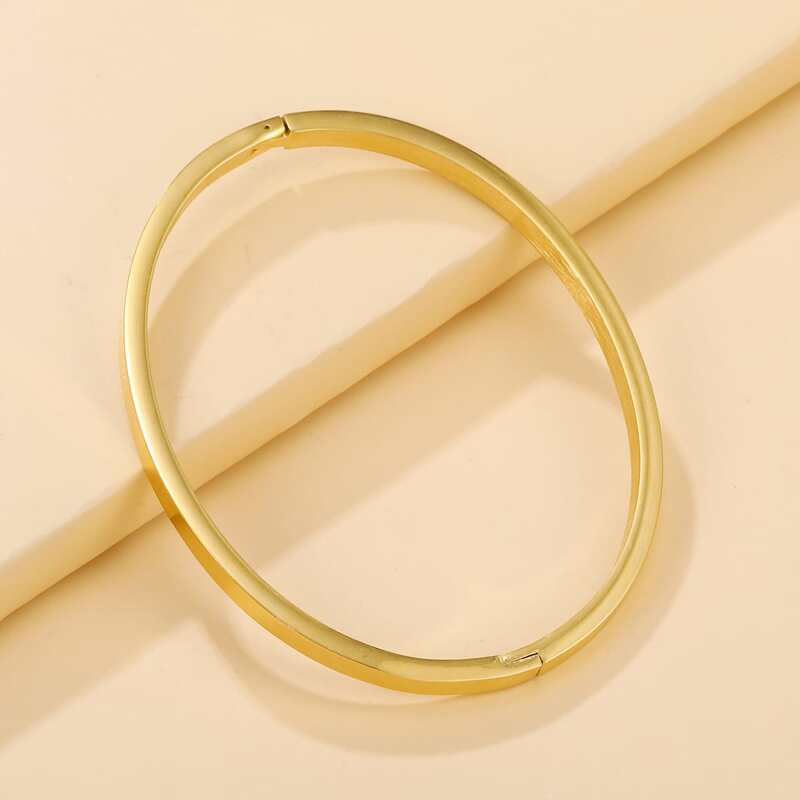 

Minimalist Solid Bracelet, Gold