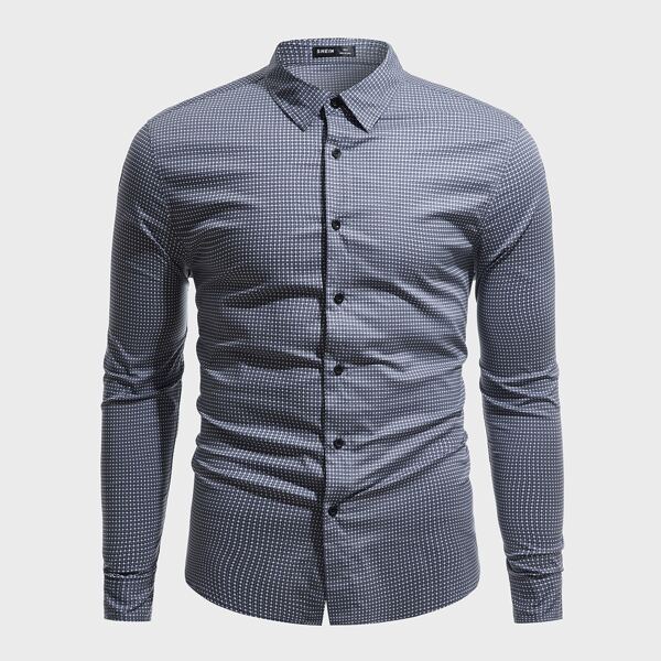 

Men Allover Print Button Placket Shirt, Multicolor