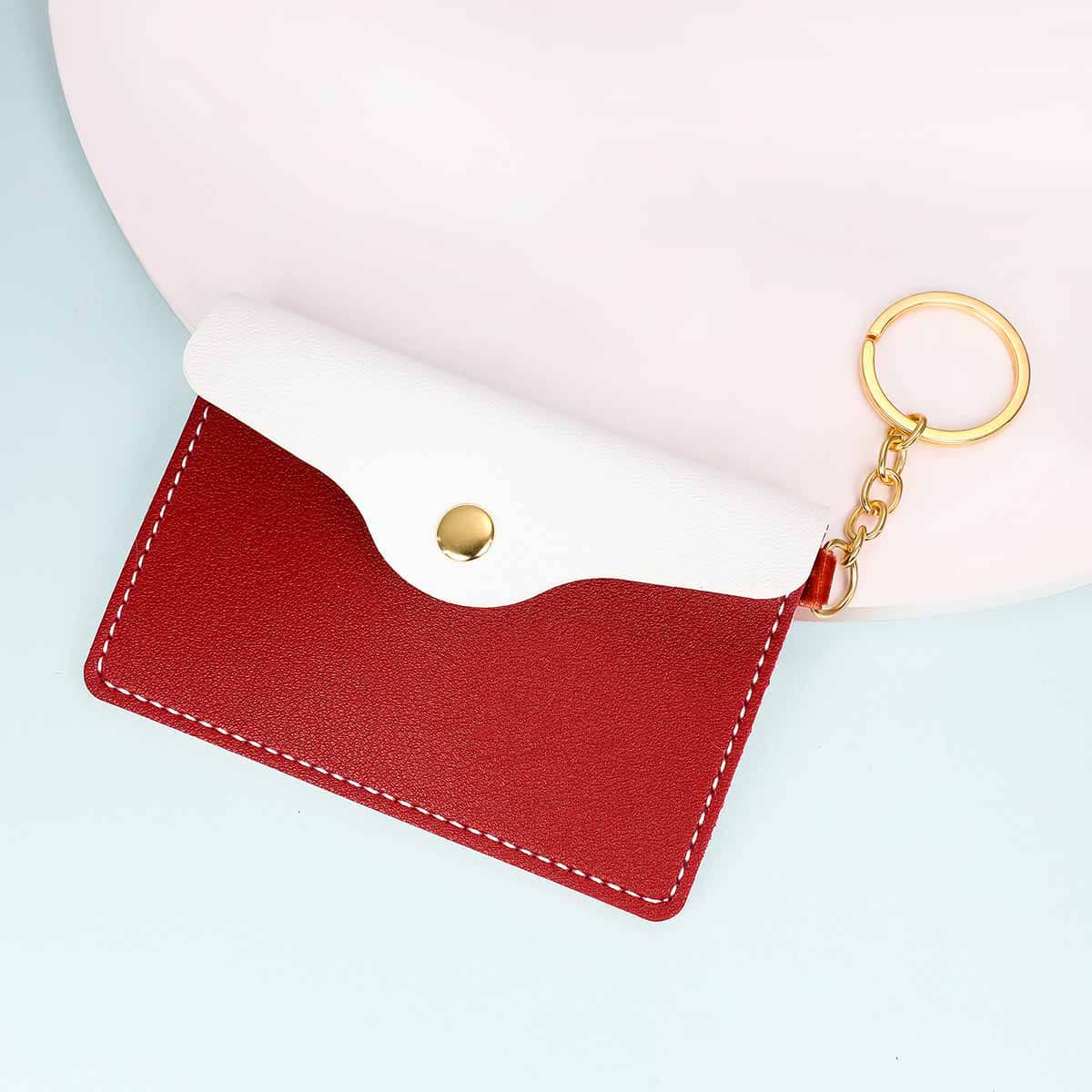 

PU Bag Charm Keychain, Red