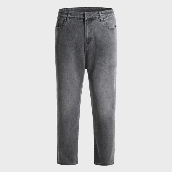 

Men Bleach Wash Jeans, Dark grey