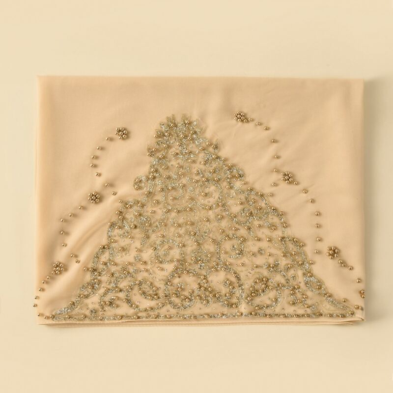 

Bead Decor Scarf, Apricot