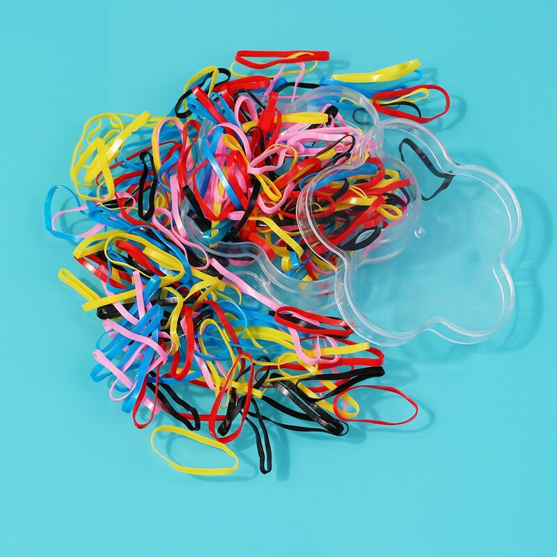 

1box Colorful Mini Hair Tie, Multicolor