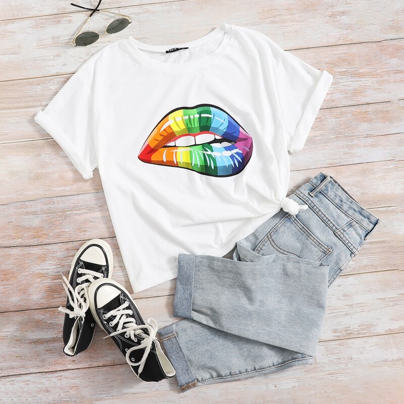 

Mouth Graphic Tee, White