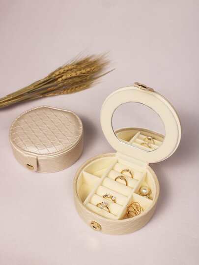 1pc Portable Multi-grid Jewelry Box