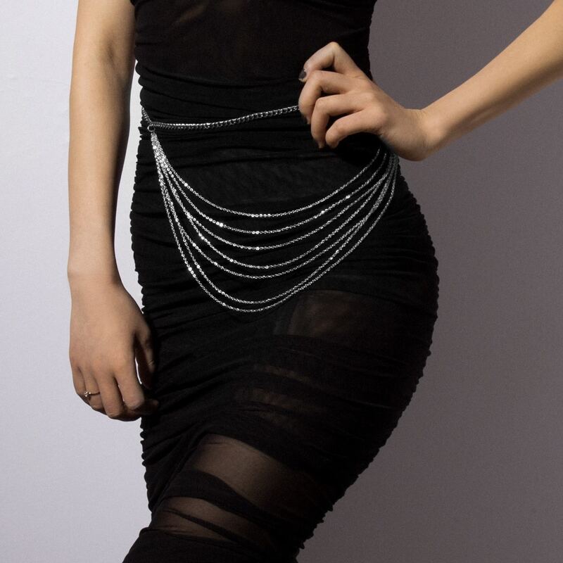 

Layered Pants Chain, Silver