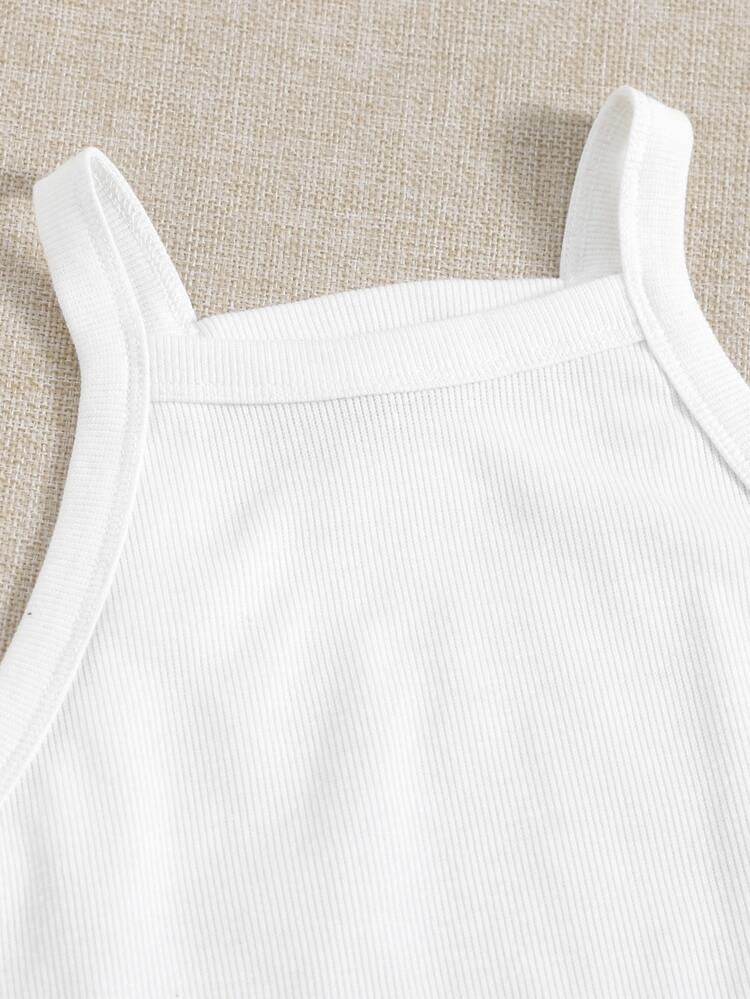 SHEIN Essnce Bộ thời trang Gân đan Sọc ca rô Giải trí - Đen và trắng - Xem 3